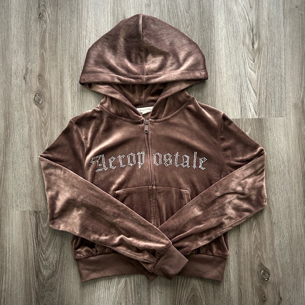 Aeropostale Chocolate Velvet Hoodie